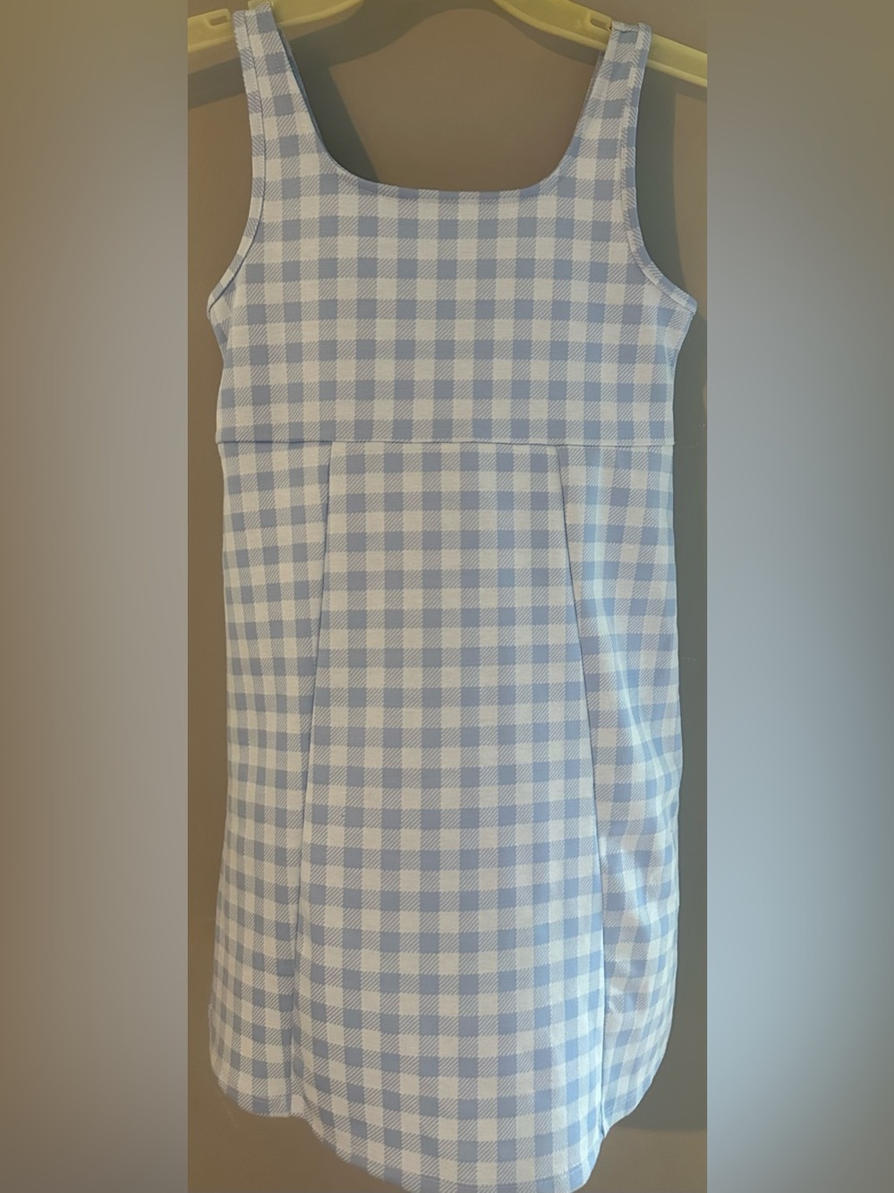 Old Navy Girls Blue Gingham Check A-Line Dress Size 10/12 Large - Picture 2 of 4